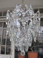 Lustre - Laiton nickelé - Ancien lustre en cristal, Antiek en Kunst, Antiek | Verlichting