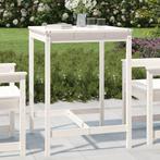 vidaXL Table de jardin blanc 82,5x82,5x110 cm bois, Neuf, Verzenden
