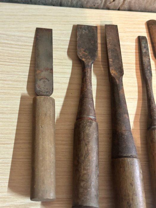 Japanese Vintage Nomi Wood Carving Chisels & Gouges (Lot, Antiek en Kunst, Antiek | Wandborden en Tegels