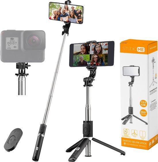 2dekans | Studio ME Selfiestick Universeel - Statief -, TV, Hi-fi & Vidéo, Photo | Trépieds & Rotules, Enlèvement ou Envoi