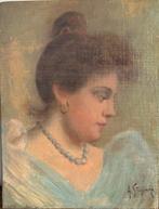 Arturo Stagliano (1867-1936), Toegeschreven aan - Profilo di, Antiek en Kunst