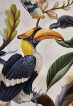 Exclusieve Art Deco stof met Nachtvogels - 300x300cm - Zijde