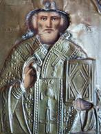 Icône - Saint Nicolas le Thaumaturge - bois, métal
