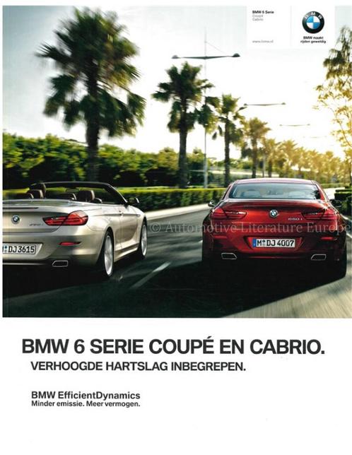 2013 BMW 6 SERIE BROCHURE NEDERLANDS, Livres, Autos | Brochures & Magazines