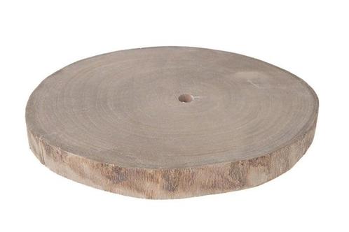 Boomstamschijf paulownia wood greywash rond +/-30cm., Hobby en Vrije tijd, Knutselen, Nieuw
