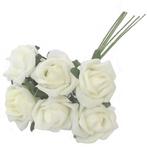 Foamroos Premier Kleurvast Ivory 4 cm Bundel 6 stuks, Nieuw