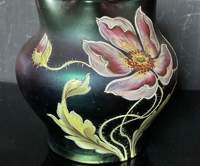 Poschinger Bohemen (toegeschr) ca 1900 - Vaas - Iriserend, Antiek en Kunst, Antiek | Glaswerk en Kristal