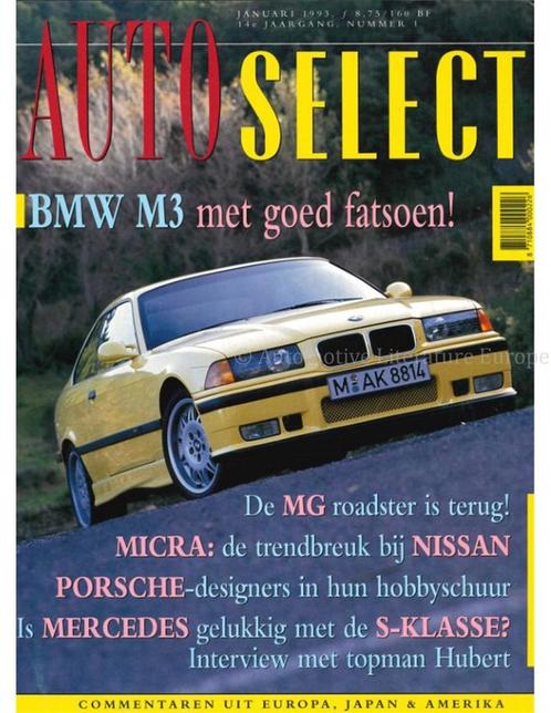 1993 AUTO SELECT MAGAZINE 1 NEDERLANDS, Livres, Autos | Brochures & Magazines
