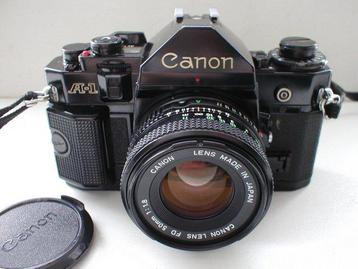 Canon A-1 black + FD 1,8/50mm Single lens reflex camera