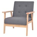 vidaXL Fauteuil stof donkergrijs, Verzenden, Nieuw