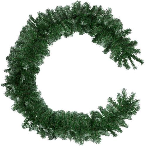 Kerstslinger natuurgetrouw met witte punten 2,7 m - groen, Divers, Noël, Envoi