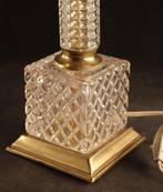 Vintage glazen lampvoet - Lampe de table - Verre, Métal