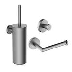 Toilet Accessoires Set Wiesbaden Alonzo Geborsteld RVS, Ophalen of Verzenden, Nieuw, Bad