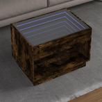 vidaXL Salontafel met Infinity LED 70x50x50 cm gerookt, Huis en Inrichting, Tafels | Salontafels, Verzenden, Nieuw