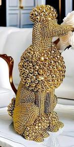 sculptuur, Golden Poodle - 18 cm - Hars
