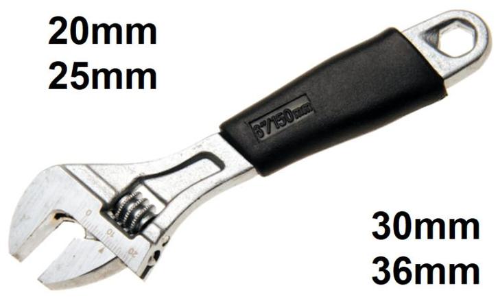 Bgs Technic Verstelbare engelse moersleutel, 150 mm Baco, Auto diversen, Autogereedschap, Verzenden