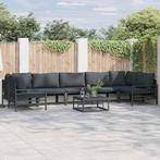 vidaXL Tuinbank Set Antraciet Staal, Tuin en Terras, Verzenden, Nieuw