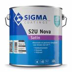 Sigma S2U Nova Satin / Contour Aqua PU Satin RAL 9010 |, Doe-het-zelf en Bouw, Verf, Beits en Lak, Nieuw, Verzenden