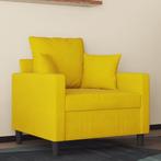 vidaXL Fauteuil Jaune 60 cm Velours, Verzenden