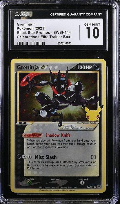 Pokémon - 1 Graded card - Greninja Gold Star SWSH144 Foil,, Hobby en Vrije tijd, Verzamelkaartspellen | Pokémon