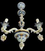 Kroonluchter - ceramica capodimonte 3 lichten elegantie en, Antiek en Kunst, Curiosa en Brocante