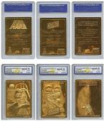 Star Wars - Lot of 7 - Original Gold Cards (23K) - Graded, Nieuw