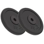 vidaXL Plaque de poids 2 pcs 2x10 kg Fonte, Sports & Fitness, Équipement de fitness, Verzenden, Neuf