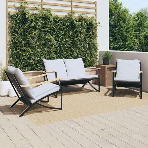 vidaXL Ensemble de meubles de balcon avec coussins 3 pcs, Tuin en Terras, Tuinsets en Loungesets, Verzenden