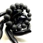 Armband met Baltisch amber kralen in zwart 16mm 33,3 g -