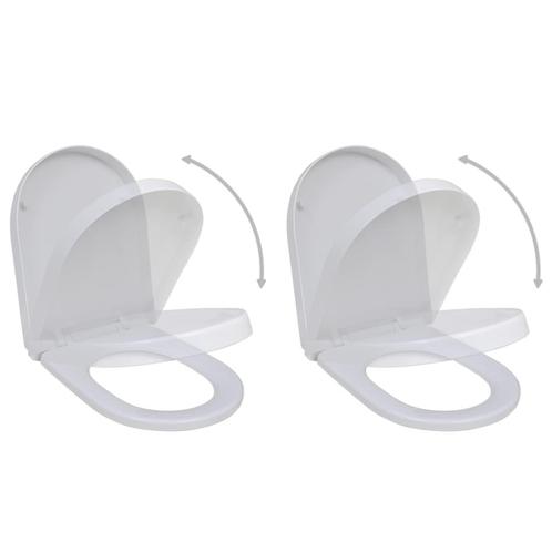 vidaXL Sièges de toilette avec couvercles 2 pcs, Bricolage & Construction, Sanitaire, Neuf, Envoi