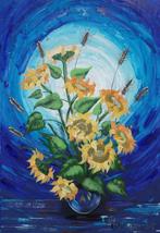 Ksavera - Sunflowers painting B047 - XXL canvas, Antiek en Kunst