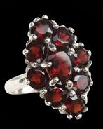 Granaat - Zilver, Bague Le Serment en Grenat : Diepe, Antiek en Kunst