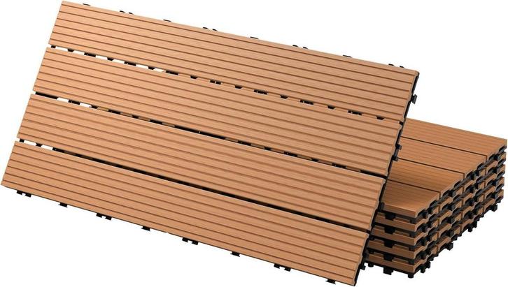 Terrastegels - Vlondertegels - Kunststof - 60x30 cm - 6 stuk, Tuin en Terras, Overige Tuin en Terras, Verzenden