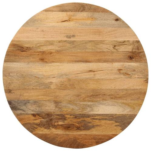 vidaXL Tafelblad rond Ø 70x3,8 cm massief ruw mangohout, Huis en Inrichting, Tafelonderdelen, Nieuw, Verzenden