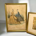 Wanddecoratie (3) - Frankrijk - Mode & Historische scènes, Antiek en Kunst