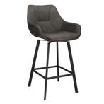 Barkrukken | BIAS | Microleder/Metaal | Anthracite | Zwarte, Zakelijke goederen, Verzenden, Nieuw in verpakking