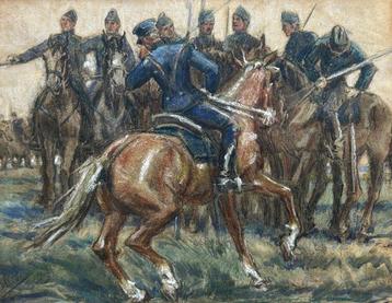 Gerard Westermann (1880-1971) - Cavalry preparing for war