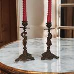 Kandelaar (2) - Verguld brons