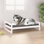 vidaXL Hondenmand 105,5x75,5x28 cm massief grenenhout wit, Dieren en Toebehoren, Honden-accessoires, Verzenden, Nieuw