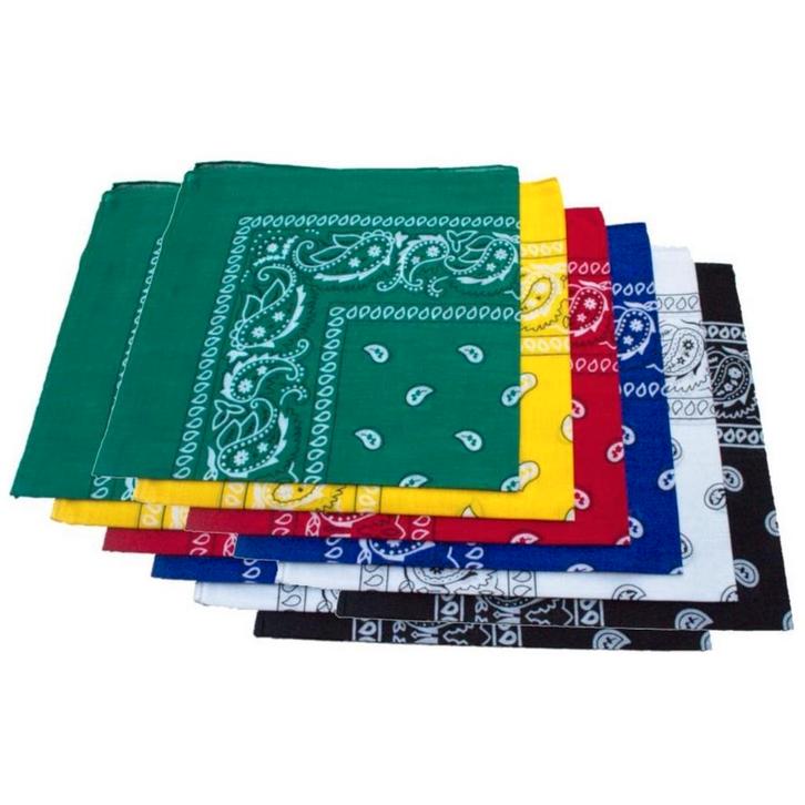 Fako Fashion - Paisley Bandanas 12 stuks - 2x 6 kleuren -, Kleding | Heren, Mutsen, Sjaals en Handschoenen, Verzenden