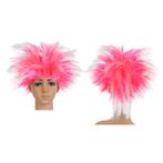 Fluo Verkleed Pruik Roze - Neon Kinderen - Party Carnaval, Verzenden, Nieuw