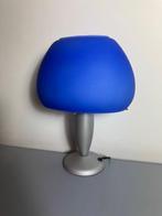 Lamp - vintage space age mushroomlamp met blauw glazen kap -