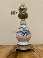 Tafellamp - Porselein, Verzilverd - Lampe style Delft, Antiek en Kunst