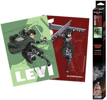 ABYstyle Attack on Titan Mini Poster Pack-Levi & Mikasa, Ophalen of Verzenden
