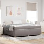 vidaXL Bedframe met matras Taupe 200 x 200 cm Stof, Huis en Inrichting, Slaapkamer | Bedden, Verzenden, Nieuw