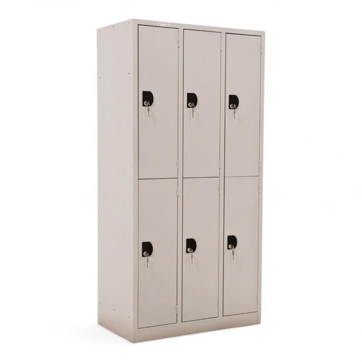 Gebruikte Lockerkasten 6 deuren (cilindersluiting), Huis en Inrichting, Kasten | Lockerkasten, Gebruikt, Ophalen of Verzenden
