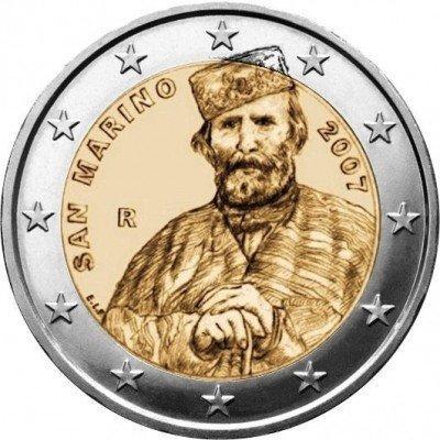 San Marino. 2 Euro 2007 Giuseppe Garibaldi (Zonder, Postzegels en Munten, Munten | Europa | Euromunten