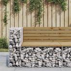 vidaXL Banc de jardin design gabion 92x71x65,5cm bois de, Tuin en Terras, Verzenden