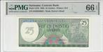 1985 Suriname P 127b 25 Gulden Pmg 66 Epq, Postzegels en Munten, Bankbiljetten | Europa | Niet-Eurobiljetten, België, Verzenden