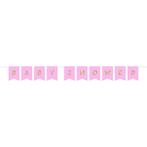 Roze Letterslinger Baby Shower 1,7m, Hobby & Loisirs créatifs, Verzenden
